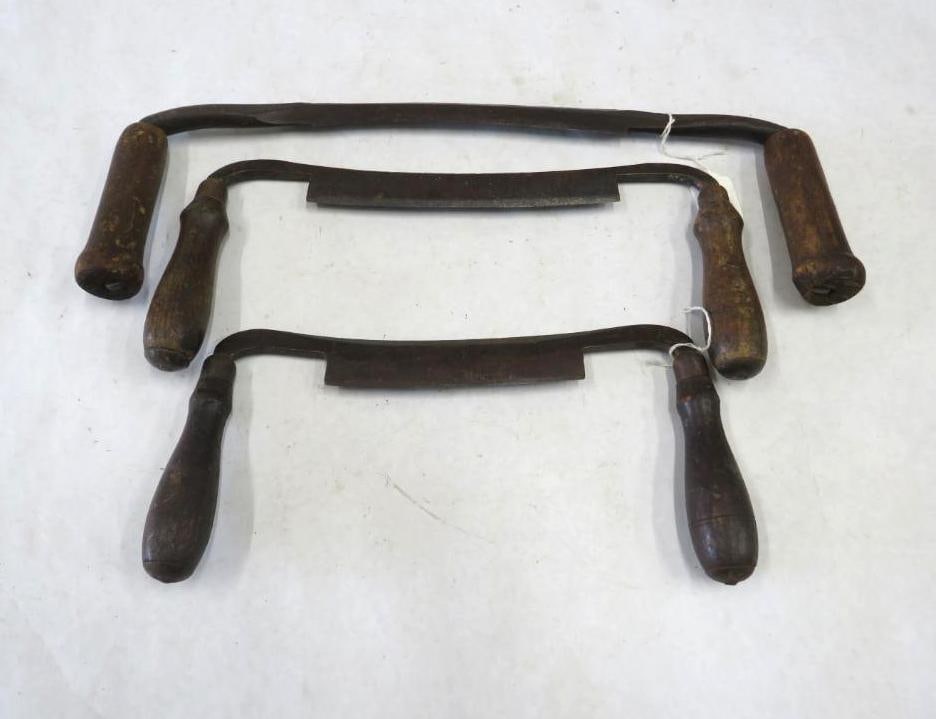 (3) Rod Iron Draw Shaves: 8 1/4", 8", 6"