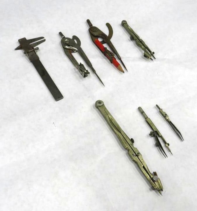 (6) Asst. Protractors & (1) Vernier Caliper:  