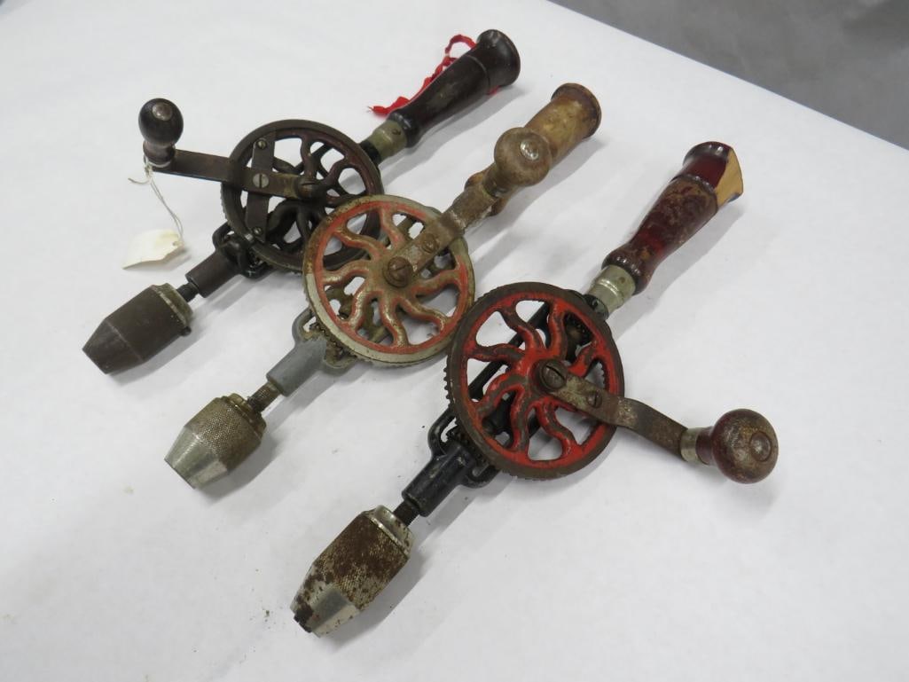 (3) Egg Beater Style Hand Drills (1 of 6)