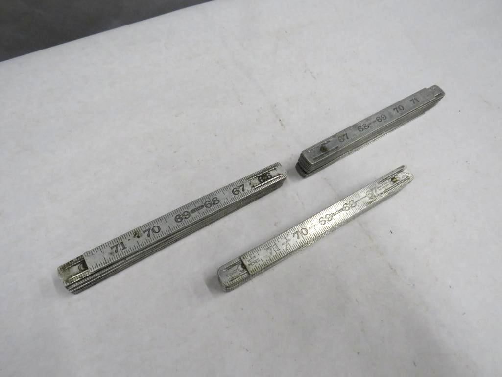 (3) Stanley Aluminum Folding Ruler Measuring Sticks (1 of 5)