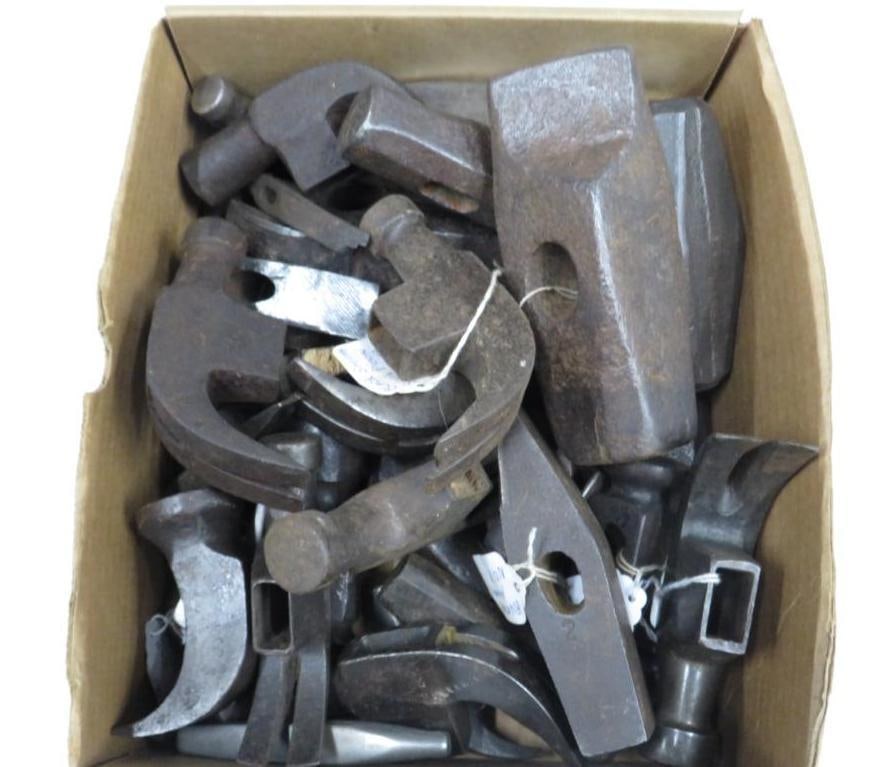 (30+/-) Asst. Hammer Heads: incl. riveting, slash peen, cobblers, etc.