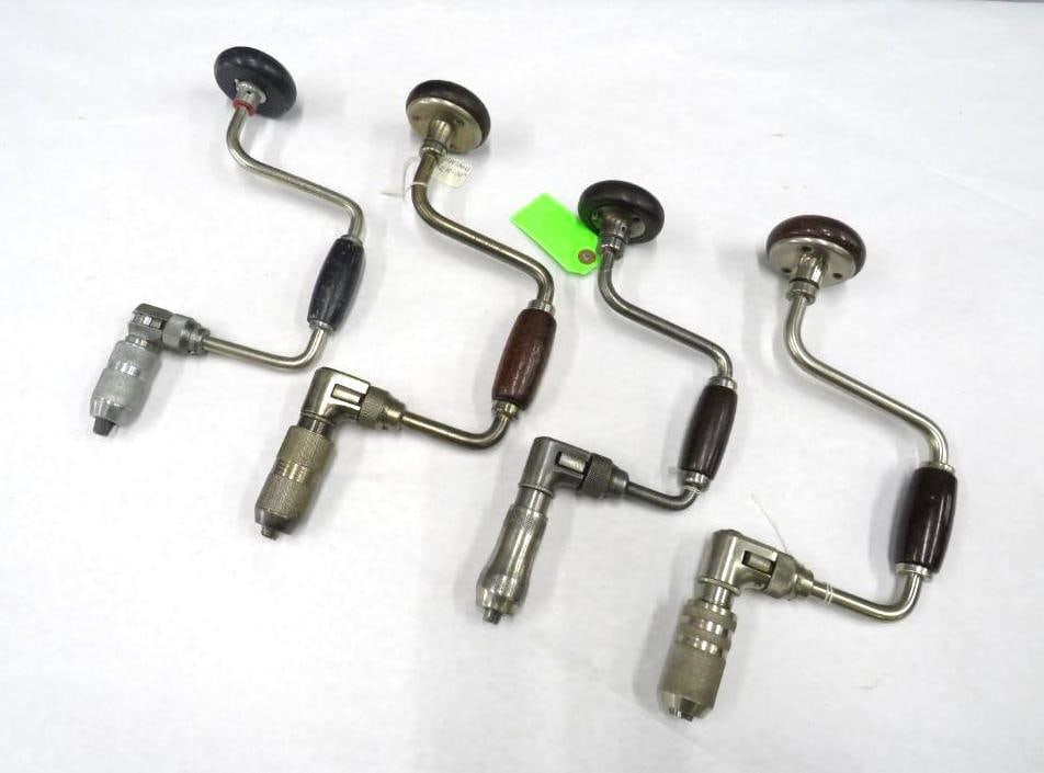 (4) Bit Brace Hand Drills (1 of 7)