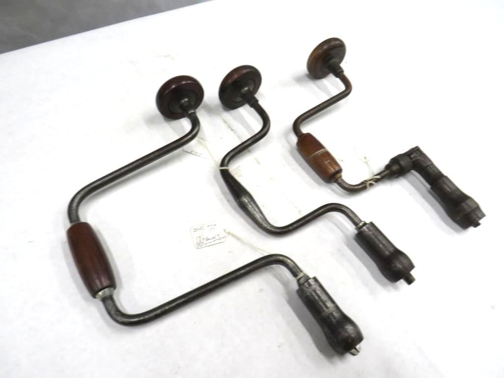 (3) Bit Brace Hand Drills (1 of 5)