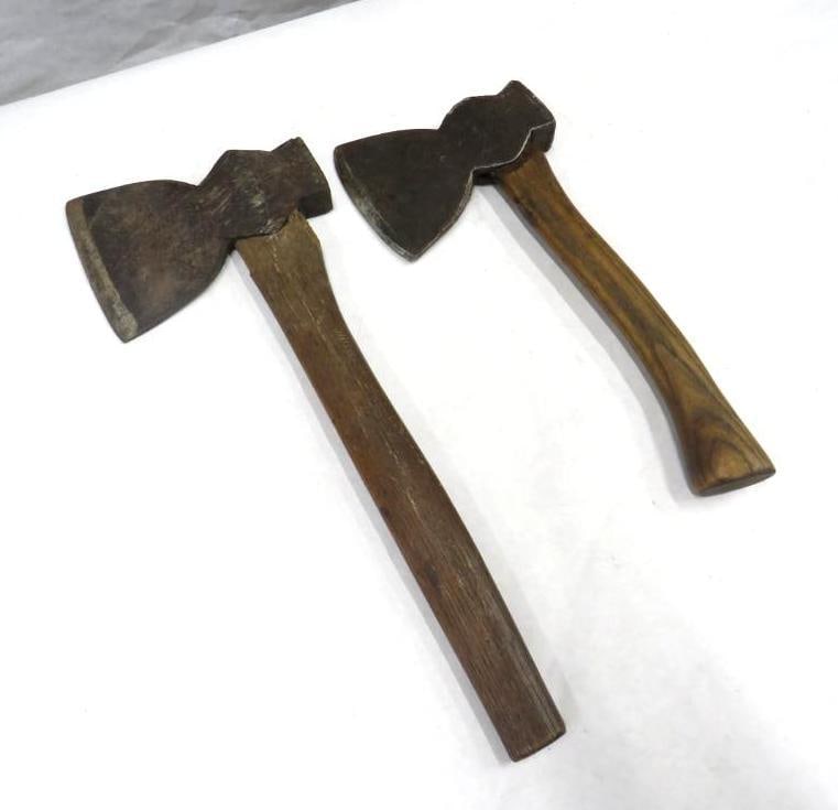 (2) Wood & Steel Axes: 10" and 14" handles