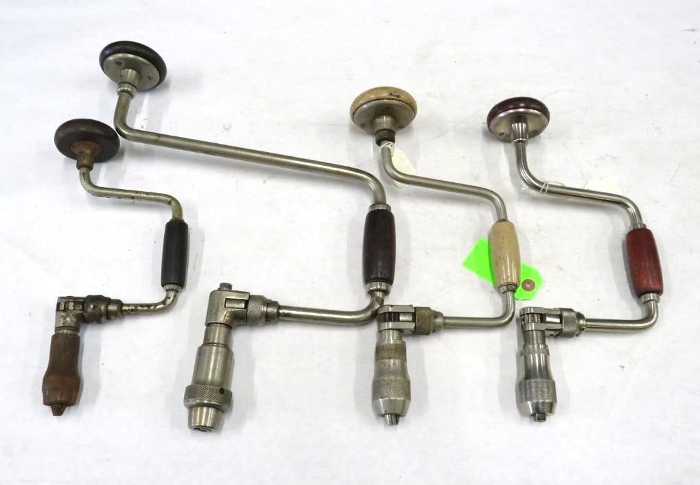 (4) Bit Brace Hand Drills (1 of 5)