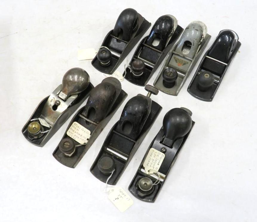 (8) Asst. of Block Planes: incl. Sargent, Millers Falls, Atlas Tool Co. and Others