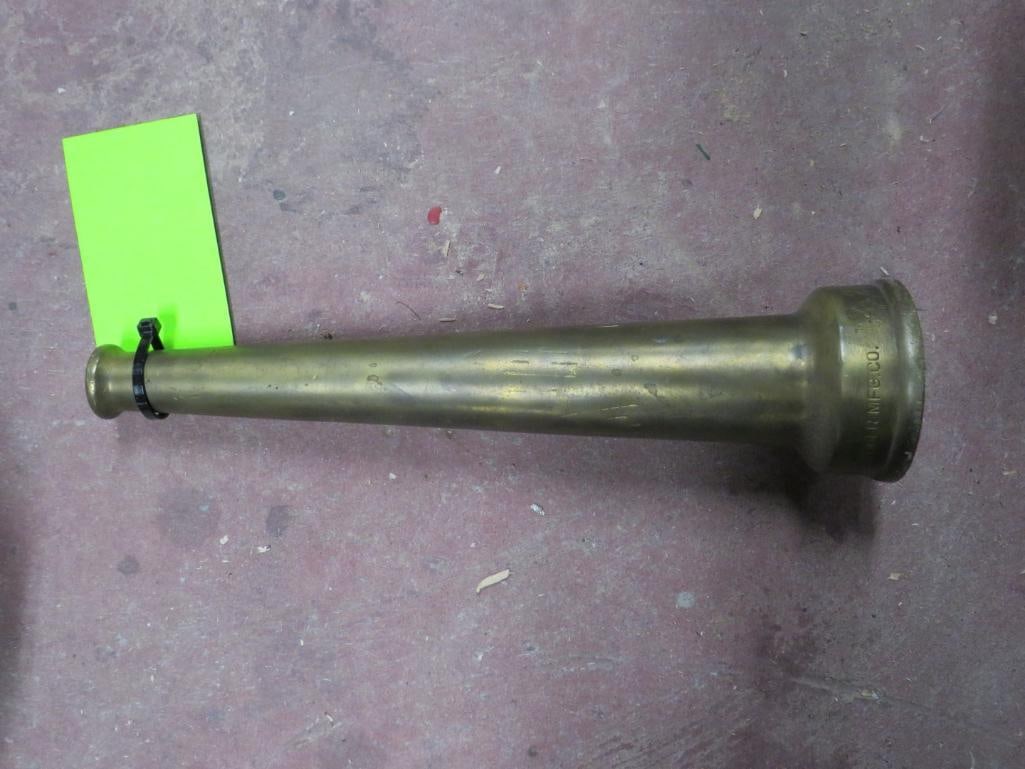 (2) Antique Brass Fire Hose Nozzle (1 of 8)
