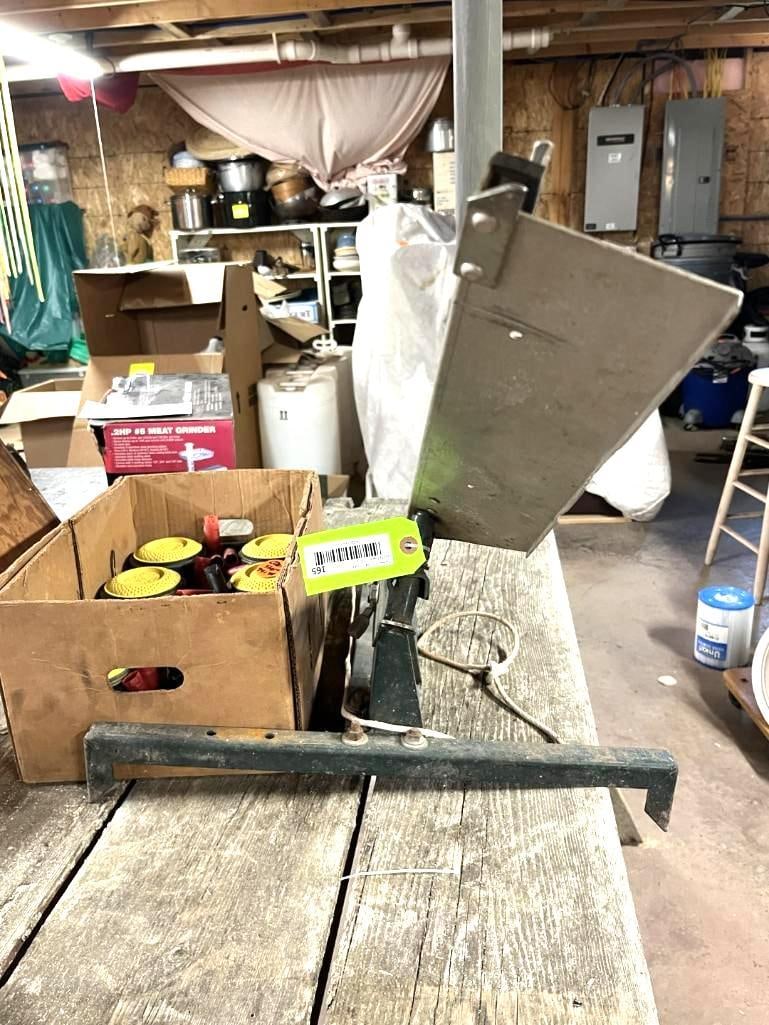 Trust Product Inc. Clay Pigeon Spring Thrower: w/ a box of asst. clay pigeons