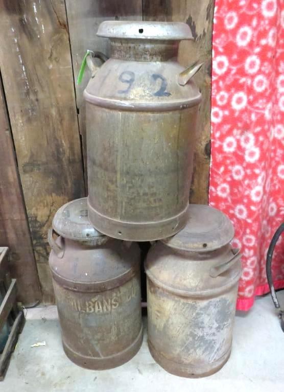 (3) Vintage Milk Cans (1 of 10)