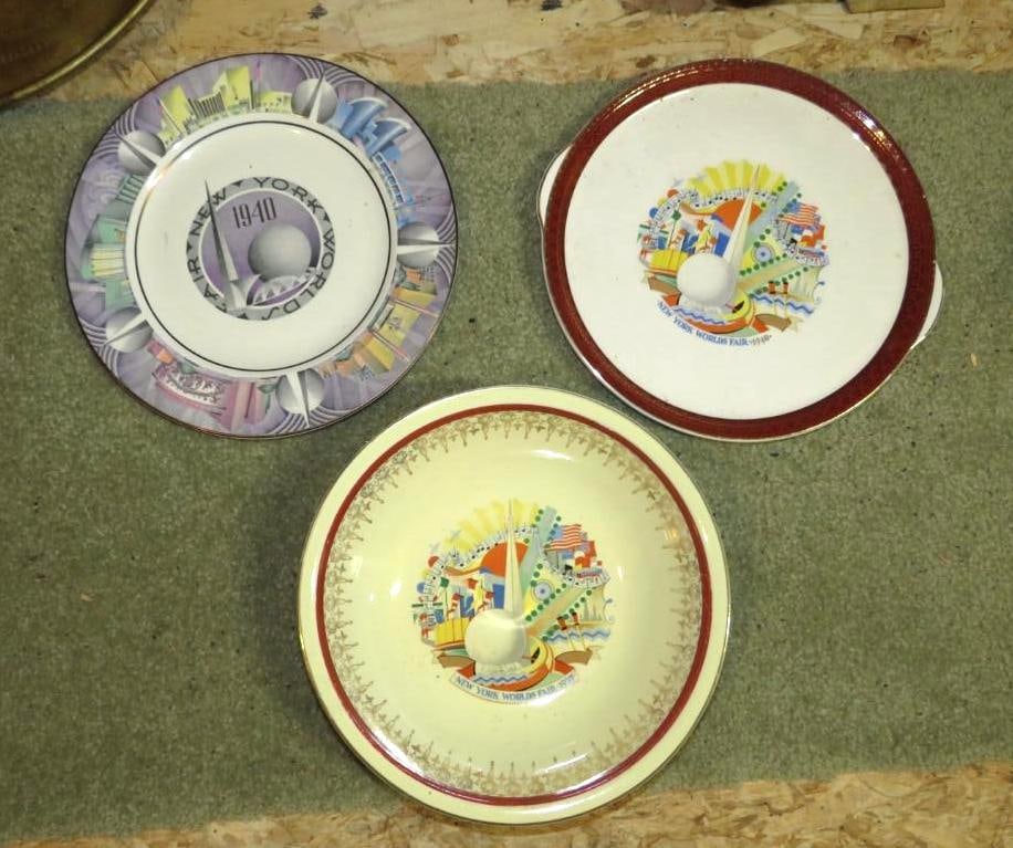 (3) Antique 1940 New York World's Fair Decorative Ceramics (1 of 5)