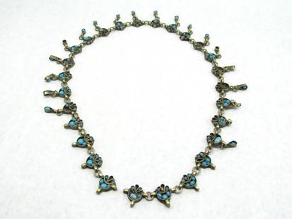 SE Asian Silver? & Turquoise Belt/Necklace:  