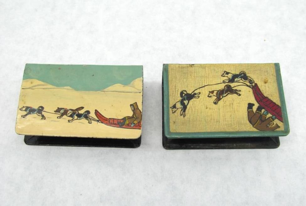 (2) Hand Painted Dog Team Match Covers (1 of 6)