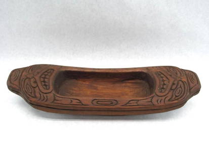 Abner Johnson AJ Carved Tlingit Bowl: 1960s? 