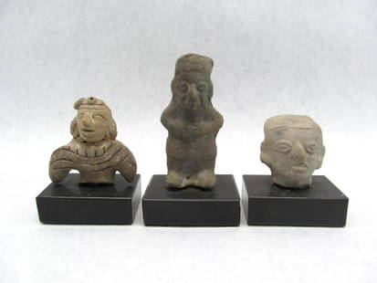 (3) Pre-Columbian Pottery Figures:  