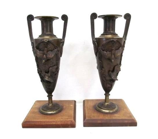 Pair of 12 French Bronze Garnitures:  
