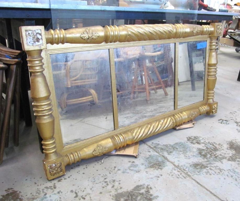 Gold Overmantle Mirror: 53x27