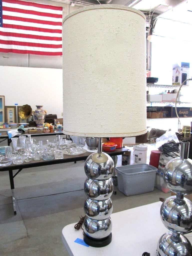 Kovacs Style 4-Stacked Chrome Ball Table Lamp (1 of 3)