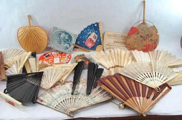 Large Group 19th/20th C Fans (1 of 7)