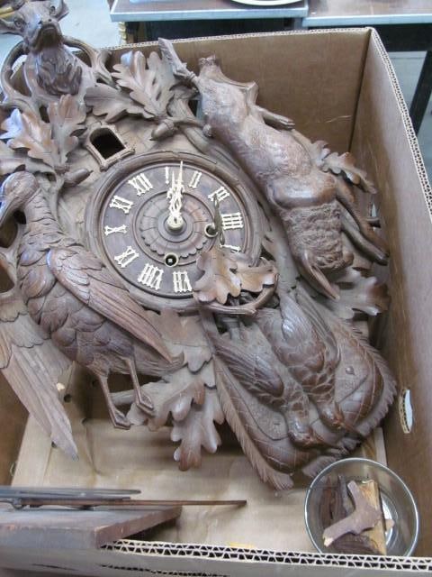 Black Forest Cuckoo Clock: Measures approx. 24”Tx16"w, **As Found for Restoration