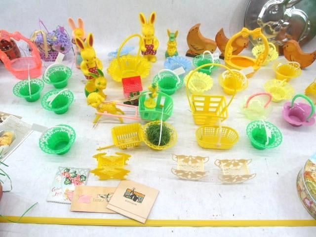 (2) Boxes Vintage Plastic Easter Toys & More:  