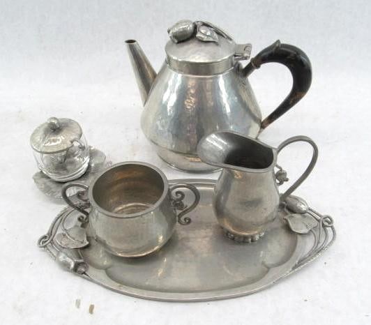 Nekrassoff Hammered Aluminum Tea Set (1 of 7)