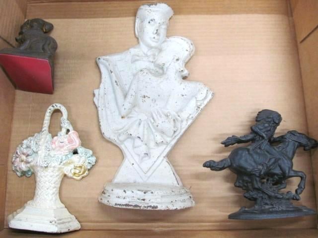 (4) Vintage Iron Doorstops:  