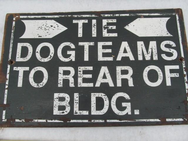 Dog Team Parking Sign: 19 X 12