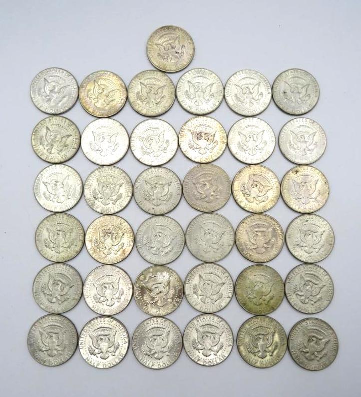 (37) U.S. Silver Clad Kennedy Half Dollars (1 of 9)