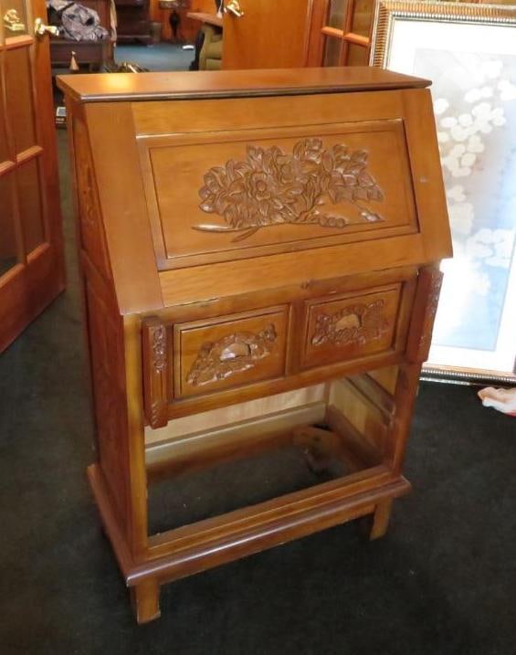 Vintage Drop Leaf Style Secretary Desk (1 of 14)