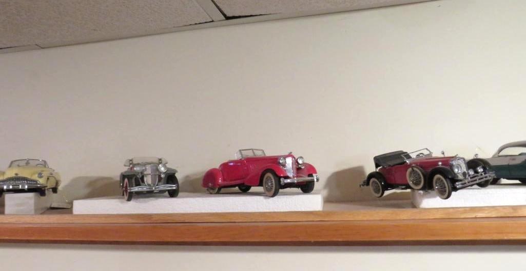 (16) Asst. Diecast Collectible Cars: most 1:24 scale, some from Franklin Mint and other, Location: basement