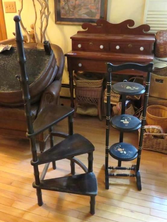 (2) Wood Decorative 3-Tier Stands (1 of 9)