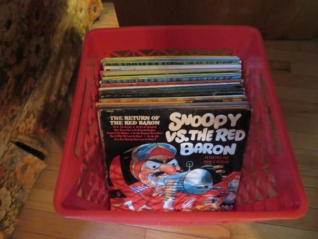 (50+/-) Collection of Records: incl. Disney records, Christmas albums, Herb Alpert, small asst. of CDs and etc.