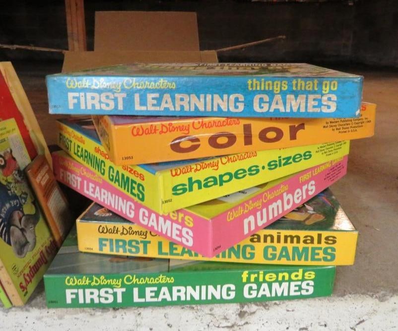 (5) Walt Disney First Learning Games: Copyright 1960-1969