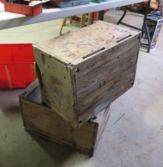 (2) Vintage Orchard Boxes: Incl. Bare Root orchard and other