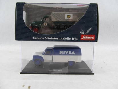 (2) Schuco Hanomag L28 Trucks; Nivea & BP: 1:43 Scale; Art No 02931 