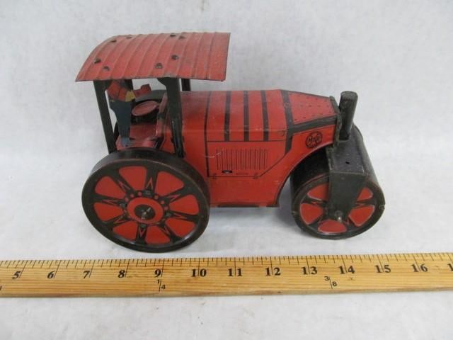 Marx Tin Litho Wind Up Steam Roller (1 of 4)