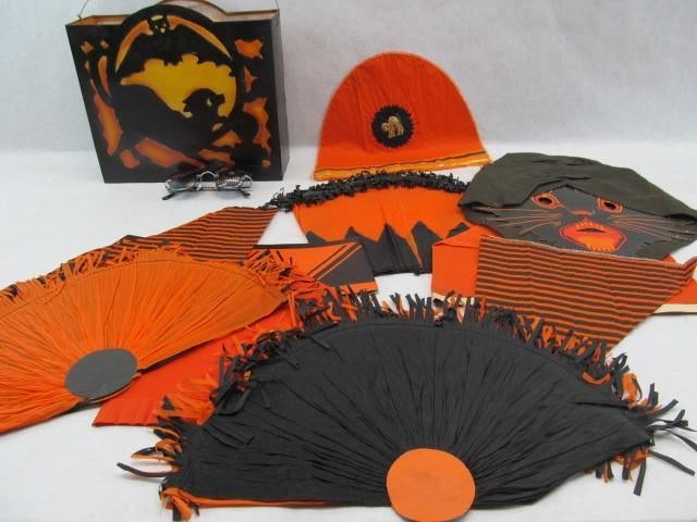 Halloween Vintage Crepe Hats, Cat Mask (1 of 11)