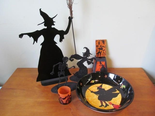 (11pc.) Witchy Group: witch silhouette is (20") to the top of her hat