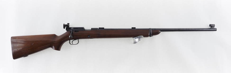 Winchester Model 52 Bolt Action Rifle: s.n. 62280B, .22 LR, 28" heavy barrel, Marble-Goss micrometer rear sight, Redfield globe front sight, target stock with aluminum hand stop, scope bases, (1) vintage Winchester magazine, ca. 1948.