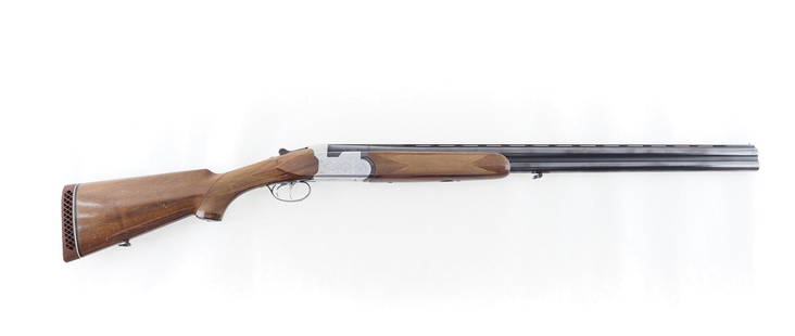 Sauer-Beretta Model S56E Over/Under Shotgun: s.n. 47864, 12 Ga., 28" ventilated rib barrels, 2.75" chambers, full and modified chokes, double triggers, ejectors, floral and scroll engraved frame and trigger guard, checkered cheek piece stock