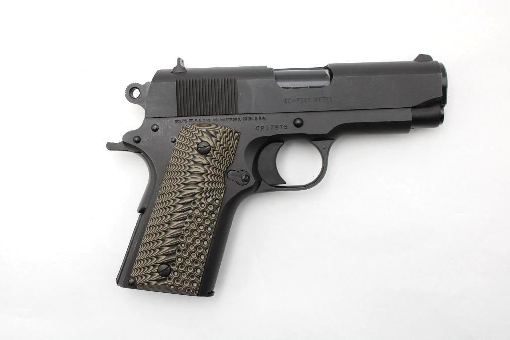 Colt Model 1991A1 Compact Model Semi-Automatic Pistol: s.n. CP17976, .45 ACP, with (1)Colt magazine, like new in the factory case. Modern (25-0391)