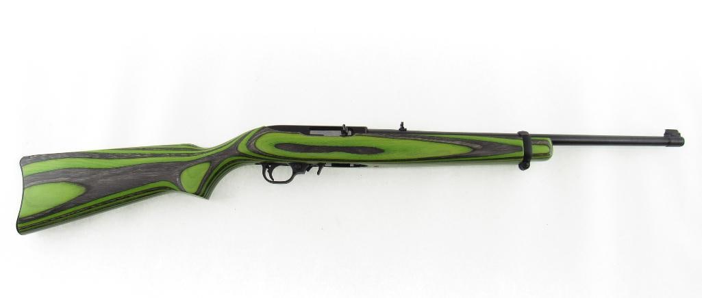 Ruger Model 10/22 Semi-Automatic Rifle: s.n. 823-79066, .22 LR, with laminated stock and (1) Ruger magazine, in like new condition. Modern (25-0121)