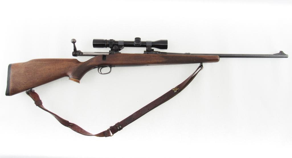 Savage Model 110 Bolt Action Rifle: s.n. 13900, .30-06, 22" barrel, with Bushnell Sportview 3-9X scope and leather sling. In good condition with light surface wear and lacking the rear sight. Modern (25-0058)