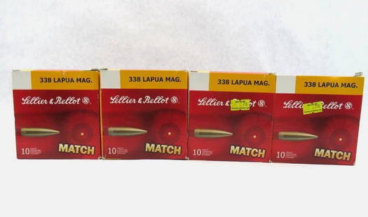 (40) Sellier & Bellot .338 Lapua Magnum Cartridges: (40) Sellier & Bellot .338 Lapua Magnum Cartridges 