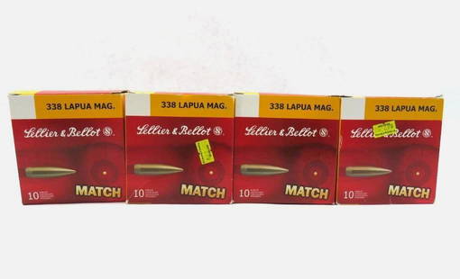 (40) Sellier & Bellot .338 Lapua Magnum Cartridges: (40) Sellier & Bellot .338 Lapua Magnum Cartridges 