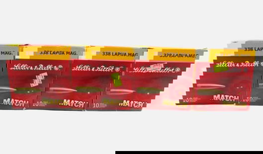(40) Sellier & Bellot .338 Lapua Magnum Cartridges: (40) Sellier & Bellot .338 Lapua Magnum Cartridges 