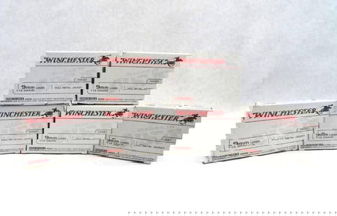 (600) Winchester 9mm Luger Cartridges: 115 Gr. FMJ 
