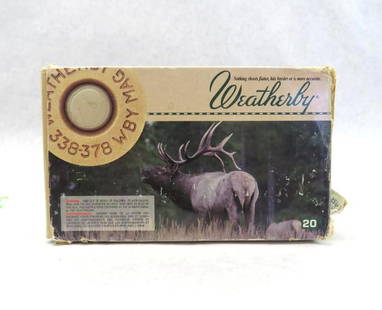 (20) Weatherby .338-378 Weatherby Cartridges: (20) Weatherby .338-378 Weatherby Cartridges 