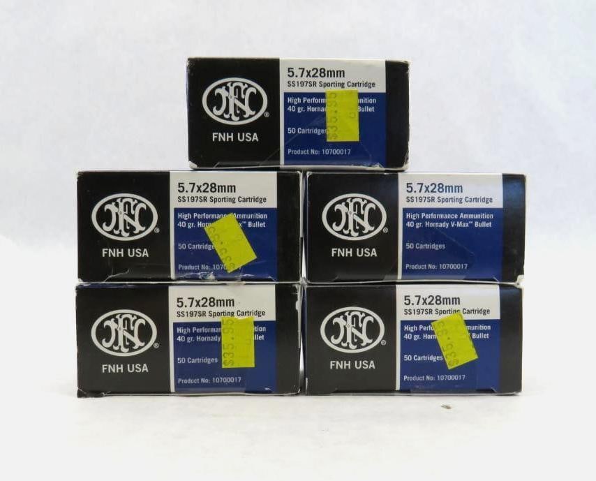 (250) FNH 5.7x28 Cartridges (1 of 2)