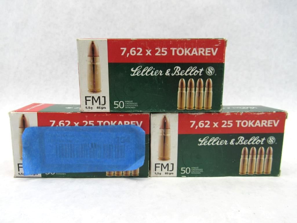 (135) Sellier & Bellot 7.62x25 Tokarev Cartridges: (135) Sellier & Bellot 7.62x25 Tokarev Cartridges